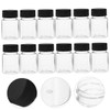 KICHOUSE 12pcs Wide Mouth Plastic Sample Bottles Screw Caps for