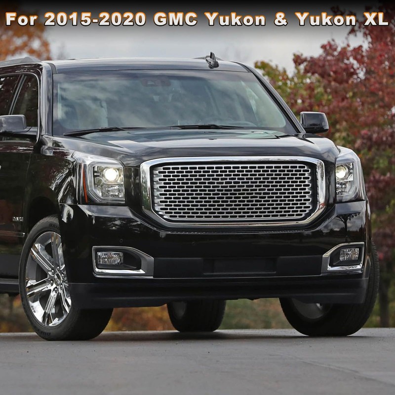 ZJUSDO Fog Light Bezels Compatible with GMC Yukon & Yukon