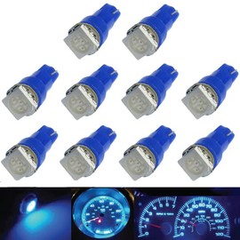 Jtech 10 bombillas LED T5 5050 SMD para tablero de instrumentos azul 74 17 18 37 70 2721