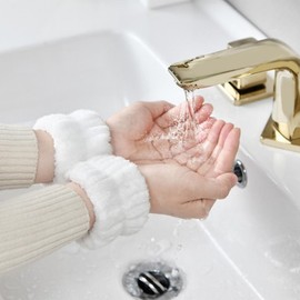 M2R Company Wash Face Wristbands for Washing Hands, Microfiber Wrist Protectors 2P