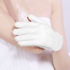 Healifty Exfoliating Gloves Five Finger Gloves Soft Bath Towel (White)
