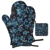 Sea Turtle Print Heat Resistant BBQ Gloves Oven Mitts and