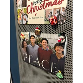 Ceramic Christmas Magnets, 8 Beautifully Crafter Ceramic Holiday Magnets Perfect for Refrigerator and Kitchen (Christmas)