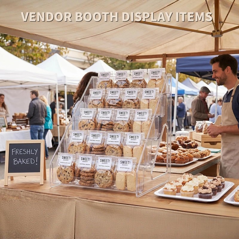 5-Tier Acrylic Cookie Display Stand Easy to Assemble Cookie Stands