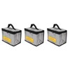 3Pcs Lipo Battery Safe Bag Fireproof Explosionproof Large Capacity Storage