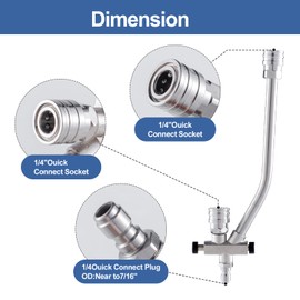 Realyou Foam Cannon Dual-Connector Accessory, Pressure Washer Double Tip Attachment for Foam Cannon, Pressure Washer Accessories with 1/4" Quick Connect for Car Wash, 5 Pressure Washer Sprayer Nozzles