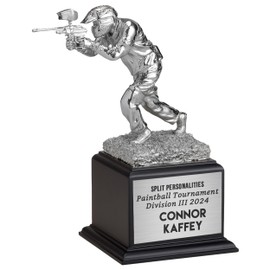Paintball Game Trophy, Silver