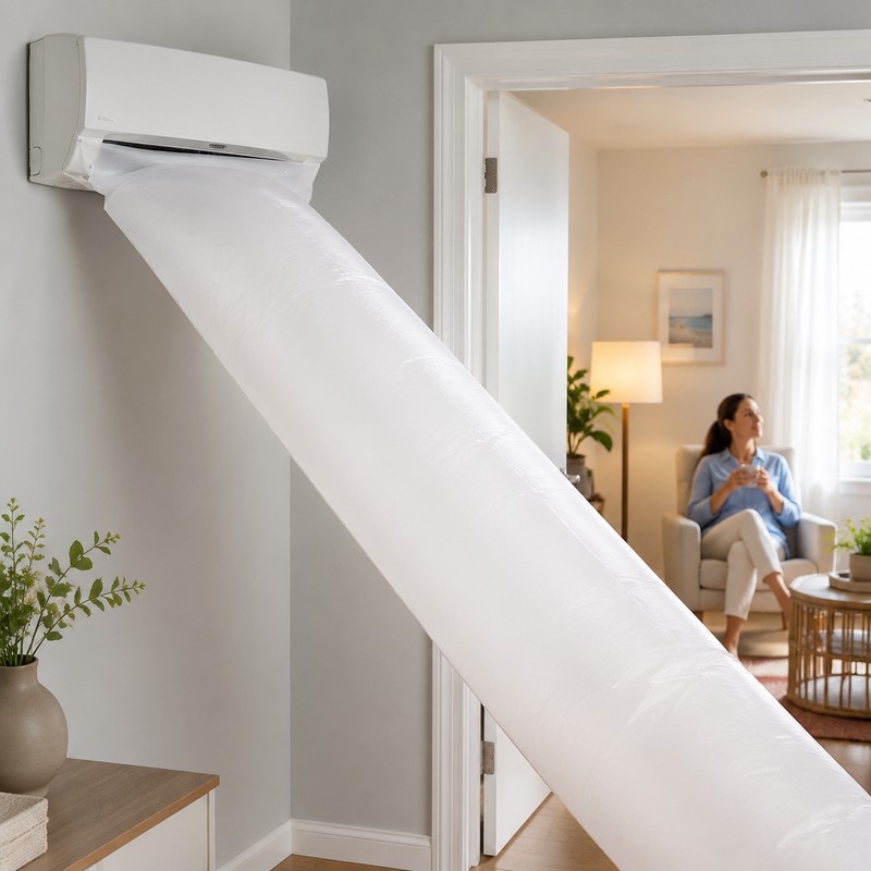 Flexible Air Conditioner Blowing Bag Duct, 32.8–65.6 ft Length Options