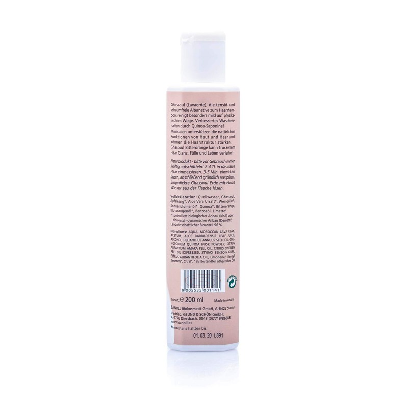 Sanoll Ghassoul Hair Wash Bitter Orange 200 ml