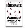 Exterminator Decal Parking Bugs pest Control Bug Guy Insects termites