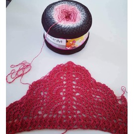 Yarn Art Flowers Yarn 55% Cotton 45% Acrylic 250gr 1094yds Multicolor Cotton Yarn Rainbow Crochet Yarn Spring Summer 2 Sport Yarn (260)