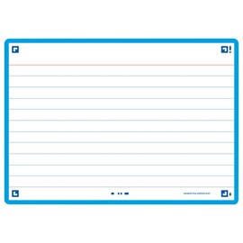 Flash Cards, Ruled with Turquoise Frame, A6, Pack of 80