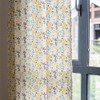 Floral Curtains 63 Inch Length 2 Panels Tassel Boho Semi-Sheer