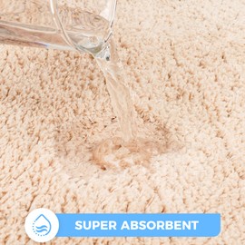 Sentidos Bath Mat 50 x 50 cm Bath Mat Bathroom Rug Water Absorbent Bath Mat Bathroom Mat for Toilet Shower Bath Mat Beige