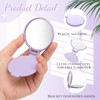 24 Pcs Compact Mirrors Bulk Light Purple, Round Folding Pocket