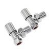 Ultraheat Round Angled Manual Radiator Valve + Lockshield Set 15mm