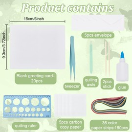 WEBEEDY 20 Sets DIY Butterfly Paper Quilling Kit for Adults Beginners Greeting Card Making with Envelope and Instruction,DIY Animal Cards for All Occasions for Birthday,Holiday,New Year,Thanksgiving