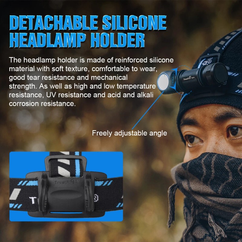 Trustfire 1200Lumens Waterproof Headlamp Led Rechargeable Head Lamp Headlight US