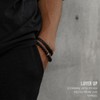 LUXAR Men’s Genuine Leather Bracelets | Interwoven Black Leather Bracelets
