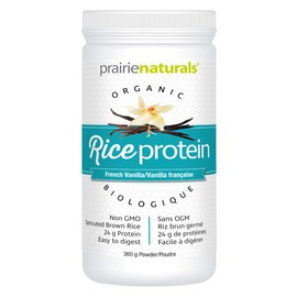Prairie Naturals Organic Sprouted Brown Rice Protein, Vanilla, 360g
