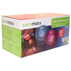 Solar Decorative Ball Set of 2 Great Decoration for Streuchers and Bushes Hanging and Enjoying