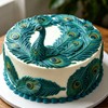 2 Pcs Peacock Feather Silicone Fondant Mold for Cupcake Topper