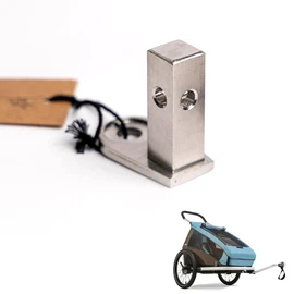 moin minis Adapter for Croozer Bicycle Trailer up to 2015 Axle Coupling Square Universal Stainless Steel Axle Adapter