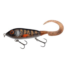 Abu Garcia Svartzonker McMy Tail Jerkbait - Transparent, Impact Resistant ABS, Realistic 3D Effect, Developed in Sweden for Freshwater and Saltwater Fishing, Fire Carp Flash 17 cm
