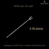 (12inch) - BEADNOVA Floral Card Holder Picks 50pcs 30cm Flower