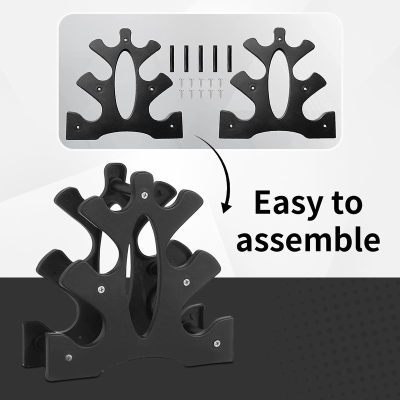 Triangular Dumbbell Rack Stand, 3 Tier, Weight Holder 23x22.5x8.5cm, for