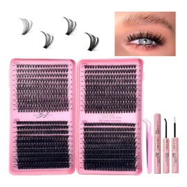 802 Kit Pestañas Maquillaje Completo Diy Extension 9-18mm