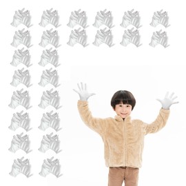 White Cotton Gloves Small for Eczema for Kids & Adults,24 Pairs Moisturizing Gloves for Overnight Bedtime for Dry Hands,Comfortable and Washable Magic Show Gloves for Small Hands & 10+ Kids