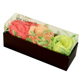 Tokyo Nishikawa TT88240050OR Imabari Towel, Flower Gift, Handkerchief Towel, Set of 3, Rose Garden, Birthday, Anniversary, 100% Cotton, Made in Japan, Orange