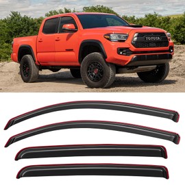 in-Channel Window Visors Rain Guards for 2016-2023 Toyota Tacoma, Window Wind Deflectors Vent Shades for 16-23 Tacoma Double Cab