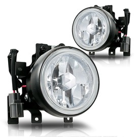 Winjet Compatible with [2003 2004 2005 2006 Honda Element] Driving Fog Lights Driving Fog Lamps Replacement w/Wiring and Switch Kit Clear Lens