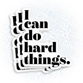 (3Pcs) I Can Do Hard Things Sticker Positive Motivational Quote 3" Waterproof Die-Cut Vinyl Sticker for Laptop Water Bottle Kindle Funny Birthday Gifts for Her Him 3 Inches