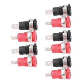 20 Pieces Banana Socket, 4 mm Banana Socket, Plated Terminal Binding Post, Safe Return Type Red Black Nickel-Plated Banana Socket Adapter Connector for Electronic Industrial Devices