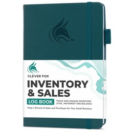 Clever Fox Inventory & Sales Log Book for Small Business – Inventory Ledger Book, Inventory Notebook, Order Tracker Book for Purchases, Sales & Reorders – Undated, Hardcover, A5, Dark Teal