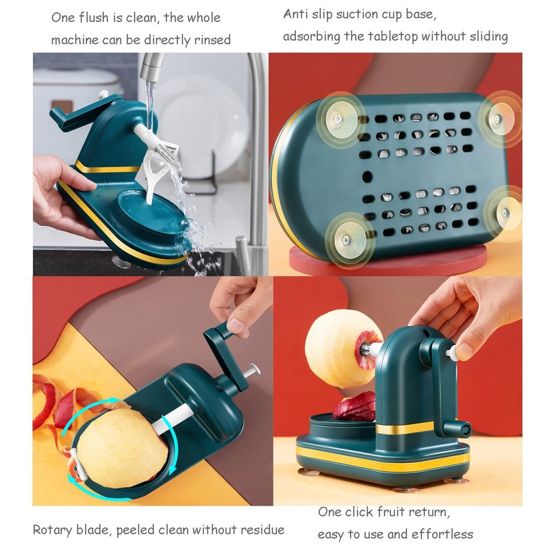 Apple Peeler, Apple Piller With Suction Base, 3 in 1