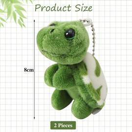 2 Pieces Turtle Keychain, Turtle Plush Toy, Keychain Plush Turtle, Creative Turtle Pendant, Bag Doll Pendant, Cartoon Key Chain