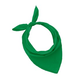 Bandana 100% Cotton 3/5/10 Set for Women Men Children Unisex Plain and/or Paisley Pattern Code A644, Green