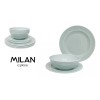 Macoll Vajilla 12 Piezas Melamina Milán Extendido/arrocero/sopero