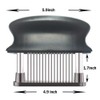 Meat Tenderizer with 48 Stainless Steel Ultra Sharp Needle Blades