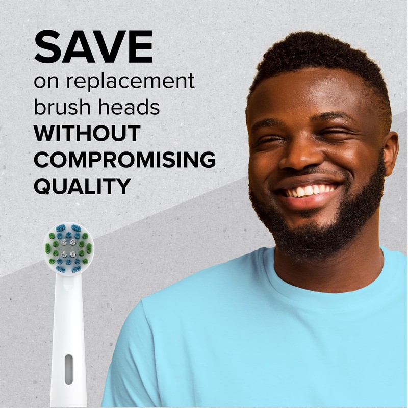 REACH Universal Replacement Toothbrush Heads, Fits Oral-B Electric Toothbrushes, 8