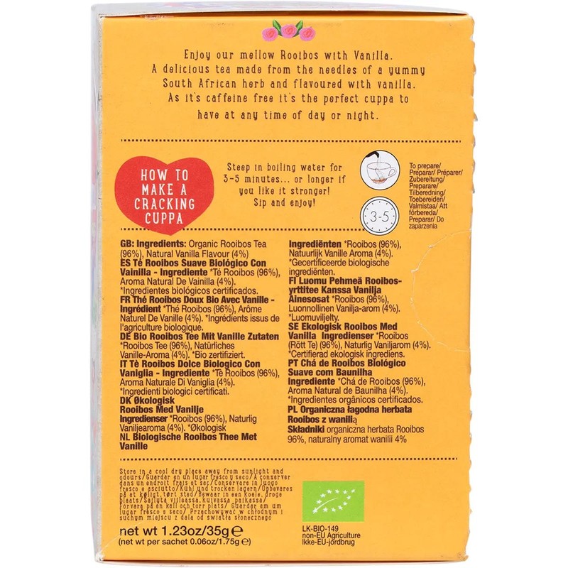 Ministry Of Tea Organic Mellow Rooibos with Vanilla Tea Bags