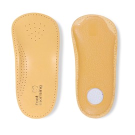 Foot Morning Elastic - Orthopaedic 3/4 Shoe Insoles - Vegetable Tanned Sheep Leather - Foot Bed with Metatarsal Support and Heel Padding, Metatarsal Padding (36 EUR Women)