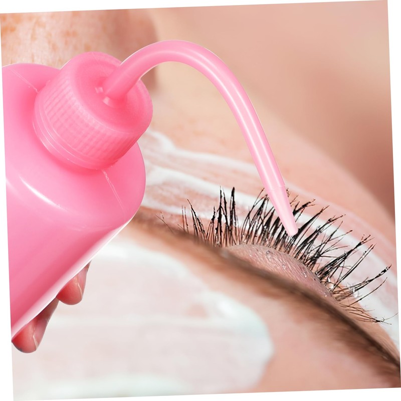 Healeved 2pcs Eyelash Cleaning Bottles Nozzle Portable Squeeze Water Bottles