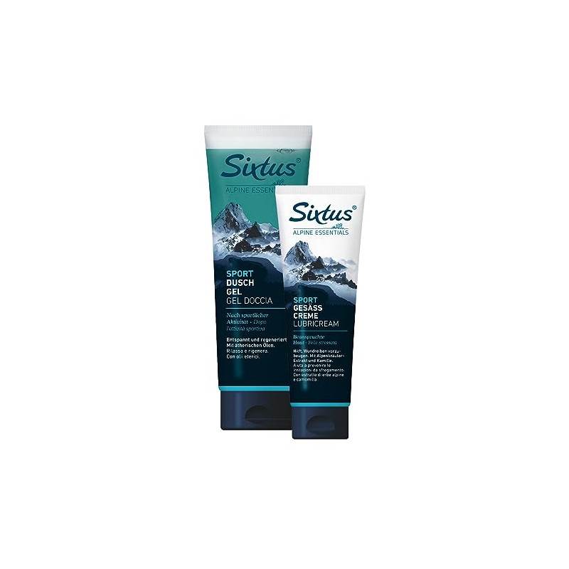 Sixtus Sport buttocks cream + sport shower gel for stressed