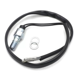 XHT Brake Light Banjo Bolt W/Pressure Switch 3/8" x 24 Single Bleed For Harley