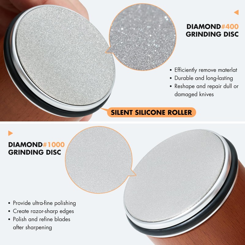 Knife Sharpener, Rolling Knife Sharpener Kit With Magnetic Holder, Kitchen